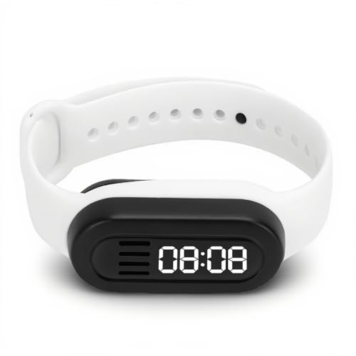 Topiky Intelligentes Armband mit Bluetooth-Lautsprecher, Tragbarer Bluetooth-Lautsprecher, Tragbare Sport-Lautsprecheruhr, Sport-MP3-Player mit Clip und Uhrenarmband (White)