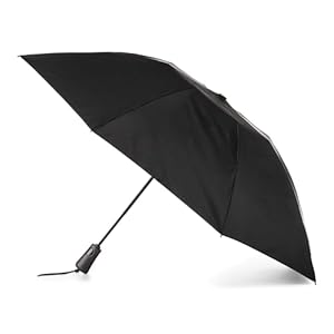 totes Recycled InBrella – Reverse Close Umbrella – Foldable Umbrella with Auto Close Technology, Enhanced Weather Protection, Windproof and Compact Design for Travel