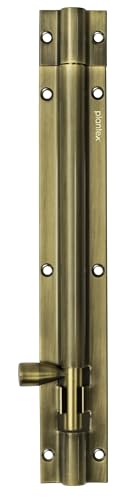 Image of Plantex Stainless Steel 8-inch Tower Bolt /Tower Bolt for Home,Offices Doors and Windows /Tower Bolt for Main Door /Wardrobe Door Latch /Kundi /Chitakini /Door Latch for Windows - Brass Antique (Pack of 1)