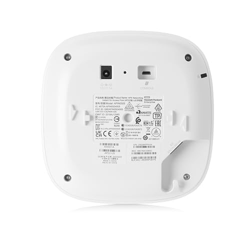 Image of HPE Networking Instant On Access Point AP22 2x2 WiFi 6 Indoor Wireless Access Point (3 Pack) | Long Range, Secure, Smart Mesh Support | Power Source Not Included | US Model (R4W01A-3PACK)
