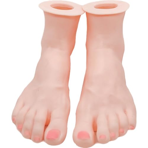 Sanfly Modelo De Pie De Silicona De Tamaño Natural, Modelo De Pies De Maniquí Femenino para Tienda, Venta por Menor, Joyería, Sandalias, Zapatos, Calcetines, Exhibición, Boceto De Arte