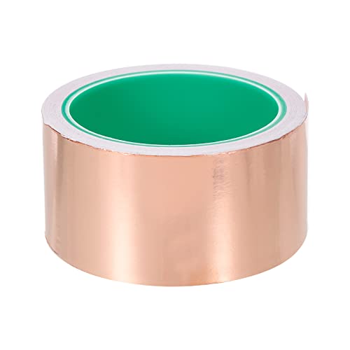 Image of PATIKIL Copper Foil Tape 1.97 Inch x 33 Feet 0.05mm Thick Double Sided Conductive Adhesive EMI Shielding for Electronics, Circuits, Grounding