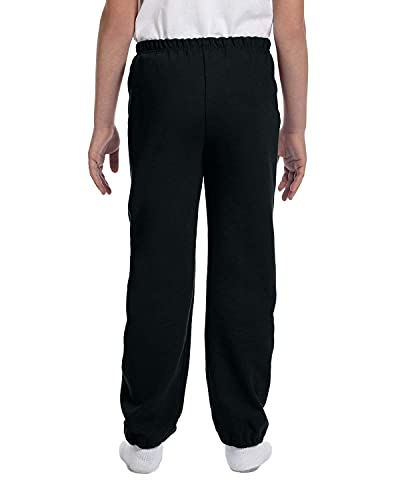 Gildan Big Boys Heavy Blend Elastic Drawcord Sweatpant, Black, Medium2