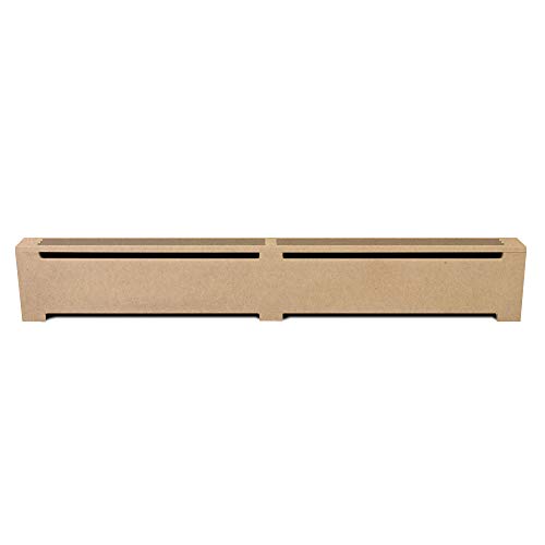 Unfinished Wooden Baseboard Heat Cover KIT, Heat Radiator Baseboard Cover Choose Size and Material