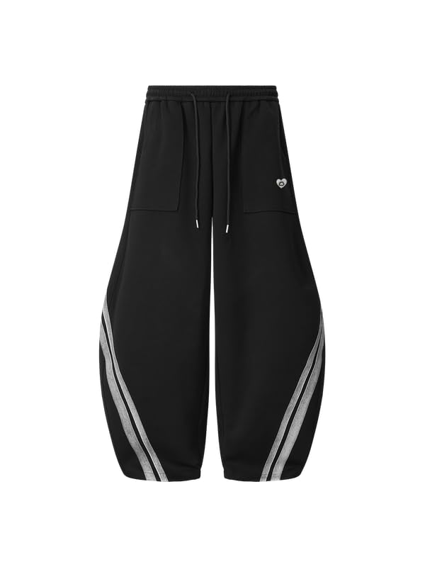 Aelfric Eden Baggy spodnie do biegania, męskie spodnie treningowe, damskie Y2K, spodnie sportowe, szerokie nogawki, uniseks, spodnie rekreacyjne, modne spodnie dresowe, spodnie dresowe, długie spodnie
