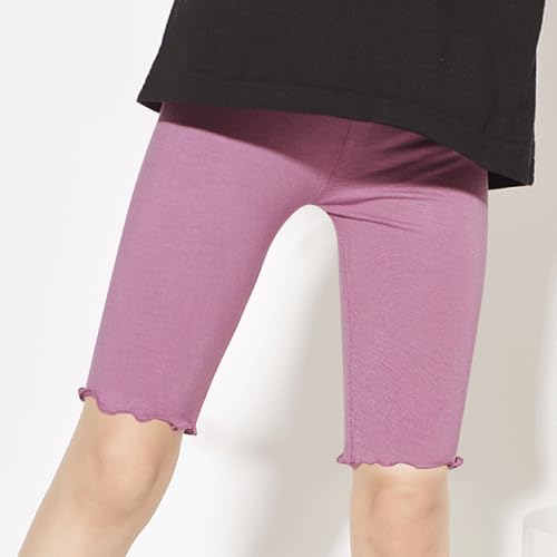 2 Pack Girls Casual Summer Shorts High Waisted Yoga Shorts Comfy Elastic Waist Short Solid Soft Home Lounge Short4