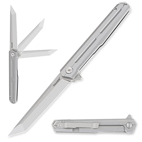 Pocket EDC Knife for Men Women, Cool Small Folding Gentleman's Knives with Clip Everyday Carry, Slim Knifes, Unique Camping Christmas Birthday Gifts for Dad Him Husband, Stocking Stuffers