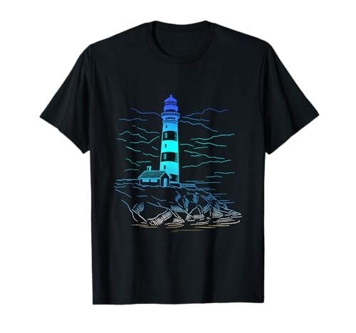 Lighthouse Seaside House Sailing Sea Beach Life Boating T-Shirt