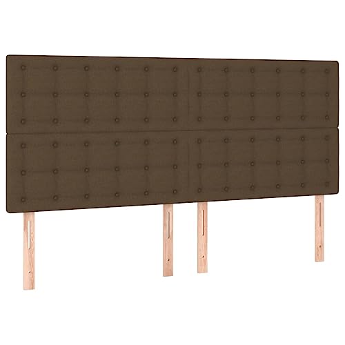 Boxspringbett, Seniorenbett Bett Bettgestell Bettrahmen Geeignet für Schlafzimmer Wohnungen Hotels Studentenwohnheim mit Matratze Dunkelbraun 200x200 cm Stoff – Bild 7