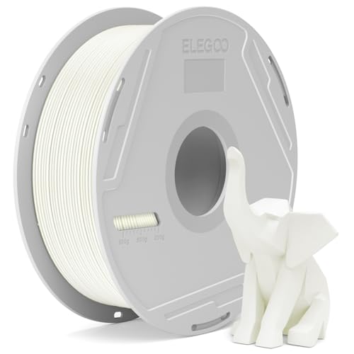 Image of ELEGOO PLA Basic Filament with Reusable Spool White 1KG, 1.75mm PLA 3D Printing Filament 2.2lbs High Dimensional Accuracy, Easy Installation Detachable Spool Fits for Most 3D Printers