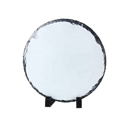 Mr.r Sublimation Blank Round Rock Slate Photo Plaque Picture Frame, Customized Photo Frame Novelty For Wedding,Birthday,Baby Birth,Diameter Is 5.9 Inch #TOP12