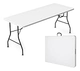 CUORY Mesa Plegable Portatil 1.80 Metros Tipo Portafolio para Jardin | Escritorio Grande Ligera Plástico Resistente | Mesa...