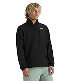 The North Face Men's TNF Performance Fleece Quarter Zip Jacket - Lightweight Pullover with Secure Chest Pocket, TNF Black, Large
