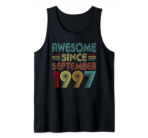 Awesome Since September 1997 Birthday 1997 Men Women Vintage Camiseta sin Mangas