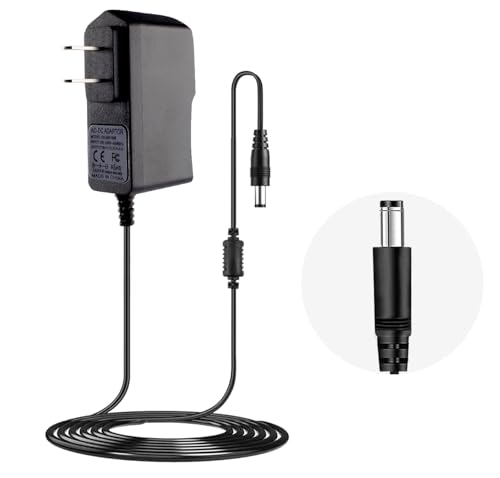 Rockhouse 9V DC 500mA Power Supply Center Negative for Guitar Pedals 9 Volt AC DC Power Cord Adapter for Behringer Boss Zoom 1 Spot