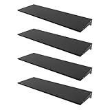 Philipreba Gondola Shelves, Industrial Metal Black Pegboard Display Rack, 4 PCS Slatwall Shelves Set, Retail Display Shelf, 34.65'' L X 11'' W