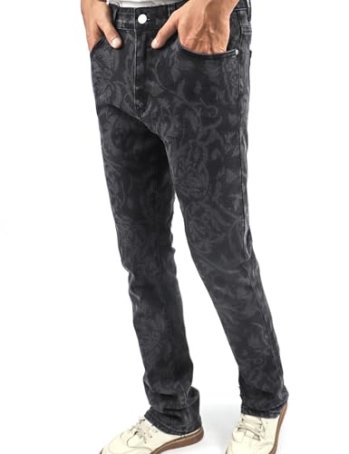 Y2k Skinny Jeans Men Graphic Printed Pants Denim Goth Jeans Vintage Hip Hop Slim Fit Pants Streetwear4