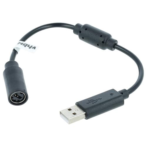 Imagen de vhbw Cable adaptador USB Breakaway con protección compatible con Microsoft Xbox 360 controller