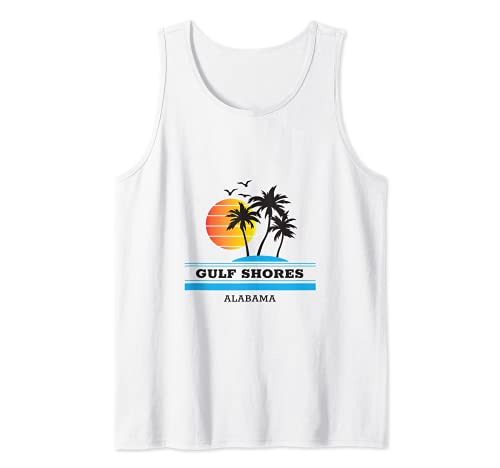 Retro Cool Gulf Shores Original Alabama Beach Sunset Novelty Tank Top