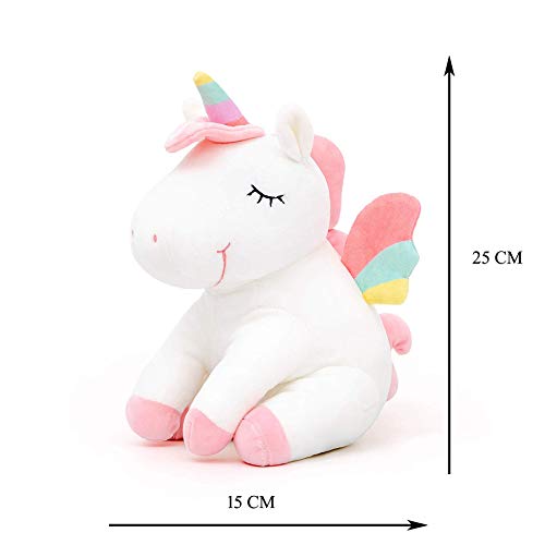 Jiada-Super-Soft-Plush-Unicorn-Stuffed-Toy-25CM-White