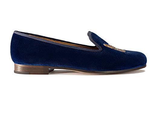 Image of Journey West Women's Velvet Loafer Flat with Embroidery Velvet Slippers