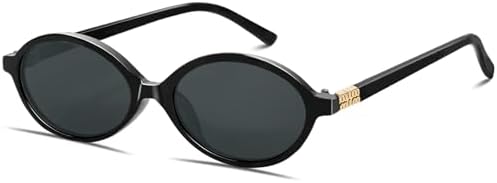 BOTEN Retro Oval Sunglasses for Women Men Small 90s Sun Glasses Trendy Round Shades Cute Designer Sunnies