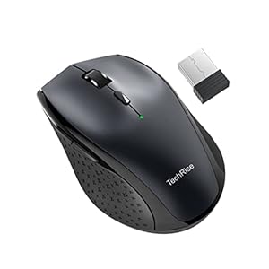 Wireless Mouse, Computer Mouse for Laptop, 2.4G Cordless Mouse with Nano Receiver, 30 Months Battery Life, Ergonomic Optical Mouse for PC, Tablet, Laptop with Windows System (Gray)