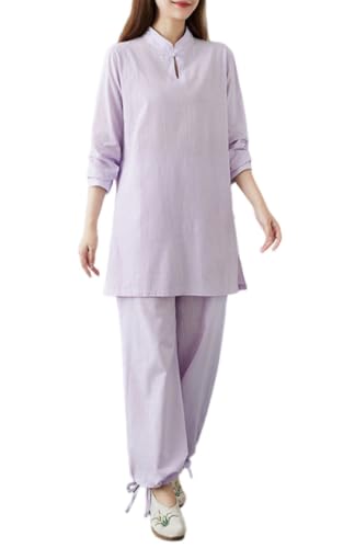 Conjunto chino zen evita la ropa incómoda en la ceremonia de té femenina