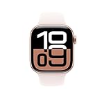Apple Watch Series 10 [GPS, 46mm] - Rose Gold Aluminium Case with Light Blush Sport Band, One Size (Renewed) - Image 2