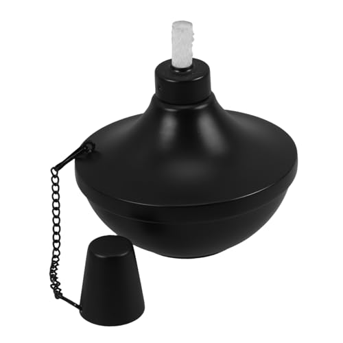 COOPHYA Table Top Tiki Torch Refillable Outdoor Oil Lantern Stainless Steel Small Torch with Wick and Cover for Patio Decor and Garden Ambience