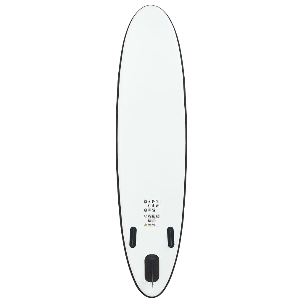 Aufblasbares Stand-Up-Paddleboard-Set für Outdoor-Freizeitaktivitäten, schwarz-weiß, Bootfahren und Wassersport