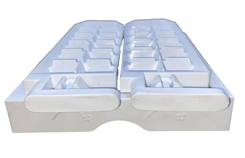 Image of Fridge Ice Twister Tray Compatible with Whirlpool Refrigerator Twist Release Ice Cubes Twister Ice Tray (16.5 x 22.5 CM, White)