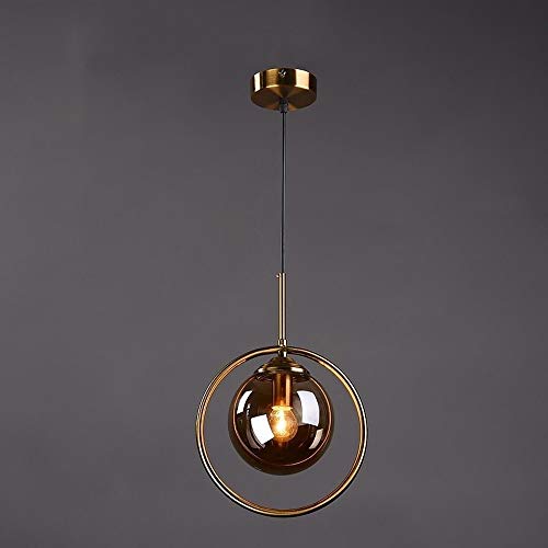 Plafonnier industriel en verre E14 luminaire suspendu pour cuisine et salon