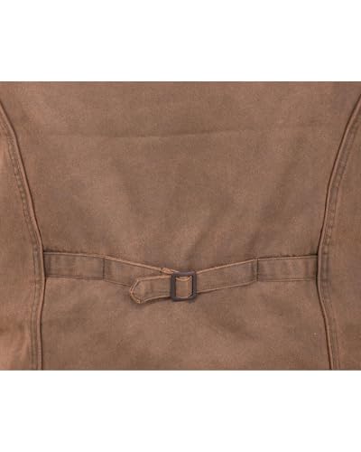 Outback Trading Company Men's Montana Western Style Water Resistant Polar Fleece Lined Vest with Adjustable Back Slide Belt3