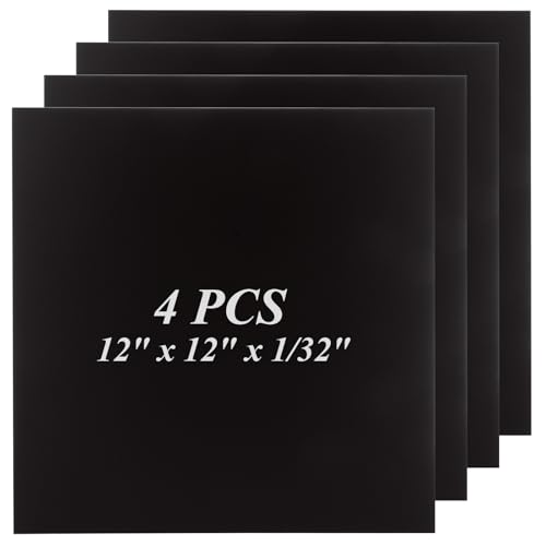 LDXDRU 4Pcs 5052 H32 Aluminum Metal Sheet 12 x 12 x 1/32 (0.04