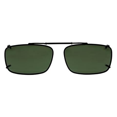 Eyekepper Metal Frame Rim Polarized Lens Clip On Sunglasses 54*34MM G15 Lens Cover