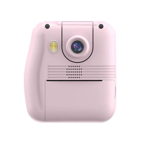 Buhdjfnke Impresora Portátil para Niños con Lente Abatible, Papel Térmico, Pegatinas, Mini Impresoras Multifunción, Digital, Pequeña, SLR, Color Rosa