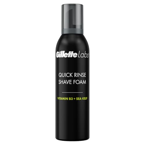 Gillette Labs by Gillette Quick Rinse Shaving Foam for Men, 240g