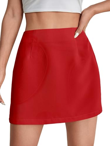 EARKOHA Womens Fall Skirts Solid High Waist Straight Skirt