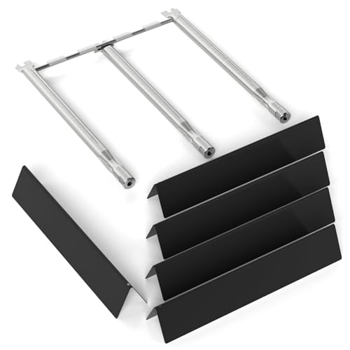Jakivew Grill Replacement Parts Compatible with Weber Spirit 300 Series (20132017 Front Control) Also Fits Spirit II 300 GS4 Porcelain Flavorizer Bars #7636 & Burner Tubes #68950