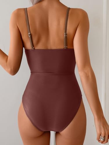 Image of Eomenie Womens Cutout One Piece Swimsuit with Ring Linked Sexy Monokini Bathing Suit for Beach Vacation