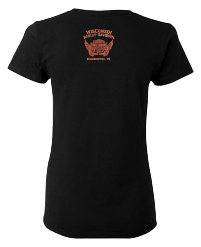 Harley-Davidson Women's Bar & Shield Logo On Black Short Sleeve Crew-Neck Tee2