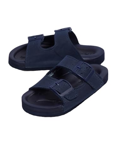 Boys Double Strap Sandals, Navy, 28