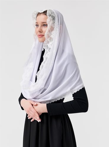 Leimandy Infinity Chapel Veil Infinity Scarf for Church Chiffon Hijab Head Scarf Shawl Wrap for Muslim V963