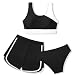 CA-Girls Bikini Shorts 3PC-Black-14T