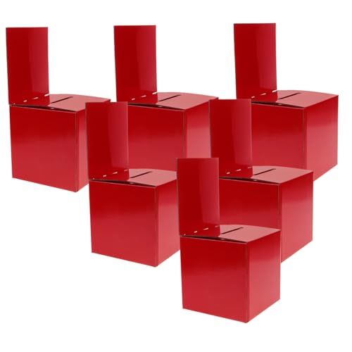 SEWACC 6pcs Wedding Card Box Elegant Paper Card Storage for Reception Keepsake Box for Weddings Engagements Anniversaries and Special Events Design