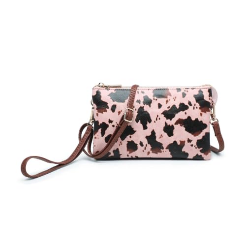 Image of JEN & CO. Riley Crossbody Bags for Women Vegan Leather Wristlet Clutch Wallet Purses Handbags with 2 Straps