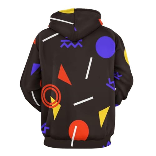 Pull géométrie colorée UMENG sweats à capuche manche longue S - 3