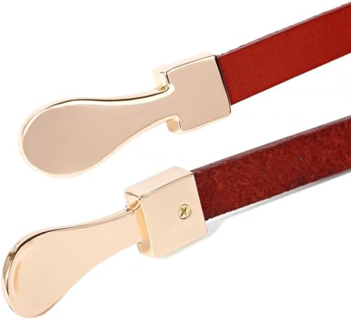 Skinny Belts, Ladies Belt Skinny Gold Buckle Thin Leather Waistband Simple Women' Waist Belts2