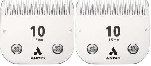 Image of Andis - 64315, Ceramic Edge Detachable Pet Clipper Blade - Carbon-Infused Steel with Sharp Cutting Tech, Runs Cooler & Stays Sharper, Resists Rust & Heat, Size-10 - Fits AG, AGC & BDC Series, Chrome